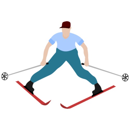 Skifahrer / Ski Sportsfreund - Männer Bio-T-Shirt