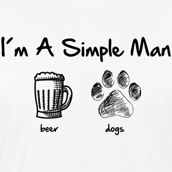 simple man dogs beer - Männer Bio-T-Shirt