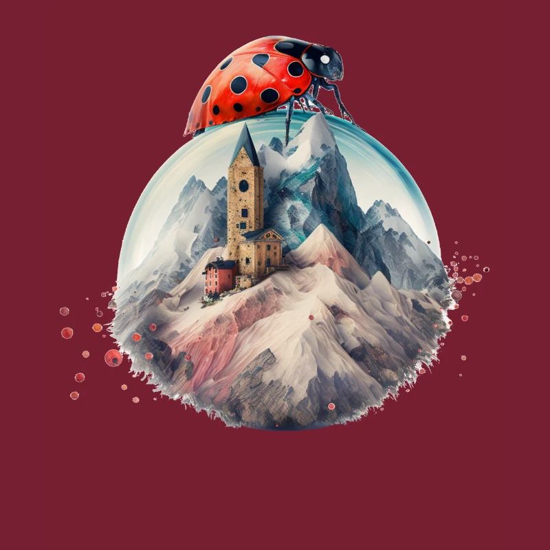 Ladybug Art Gift Insects Mountains