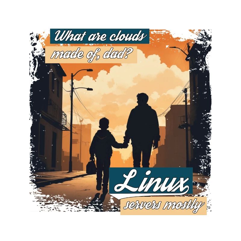 Cloud Wolken Linux Server Admin Nerd Witz