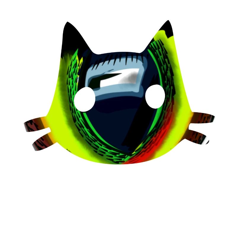 Oeil de chat en contour de chat