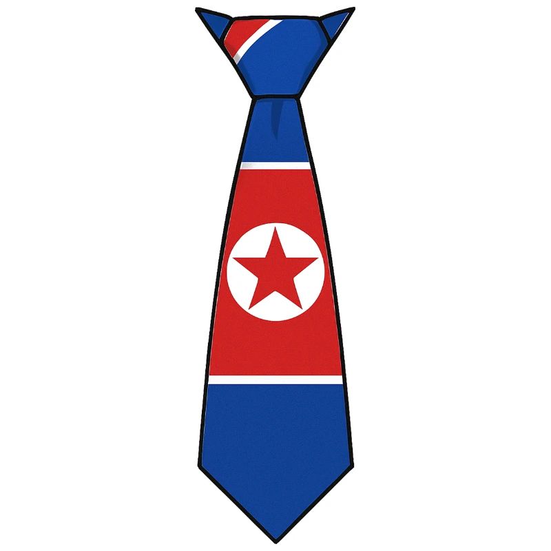 Cravate Corée du Nord – Conception du drapeau