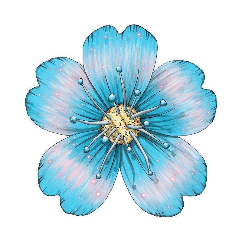 Fleur bleu clair