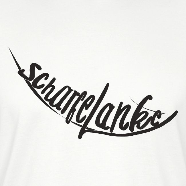 Scharfelanke Logo Print Schwarz