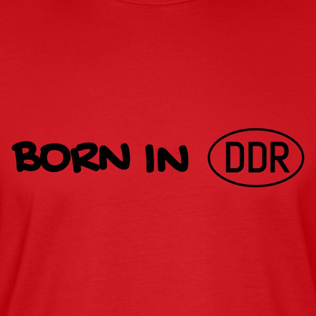 Born in DDR schwarz einzeilig