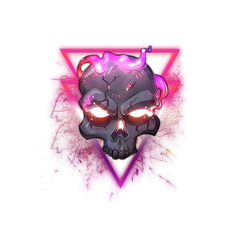 Skull in triangle