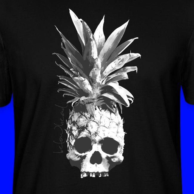 pineapple skull bw
