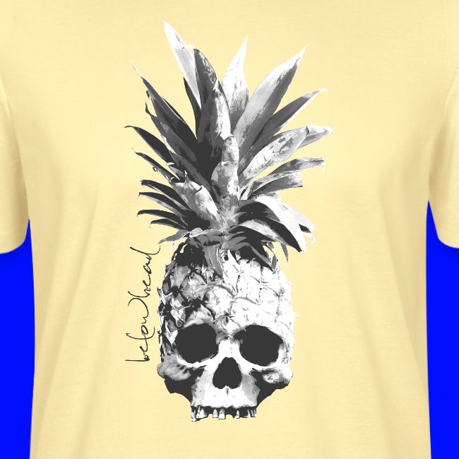 pineapple skull bw