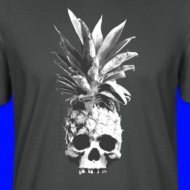 pineapple skull bw