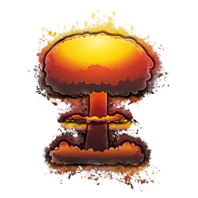 Bombe explosion hell glühend