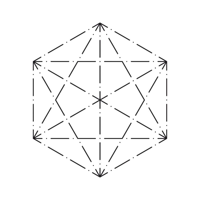 Hexagone minimaliste