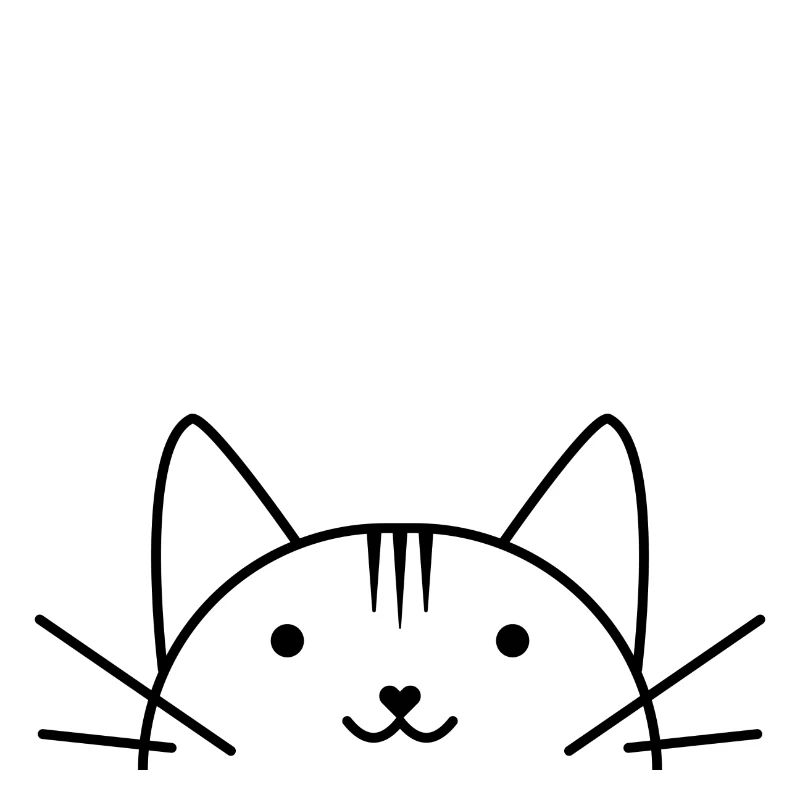 Sweet cat's head comic style