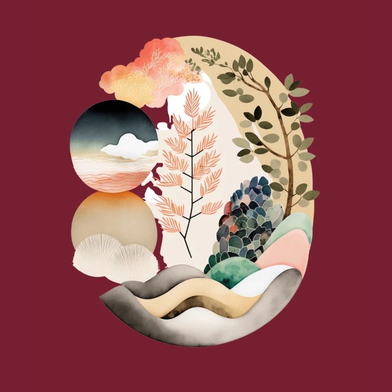 Japandi egg, rundes Design im japandi Style