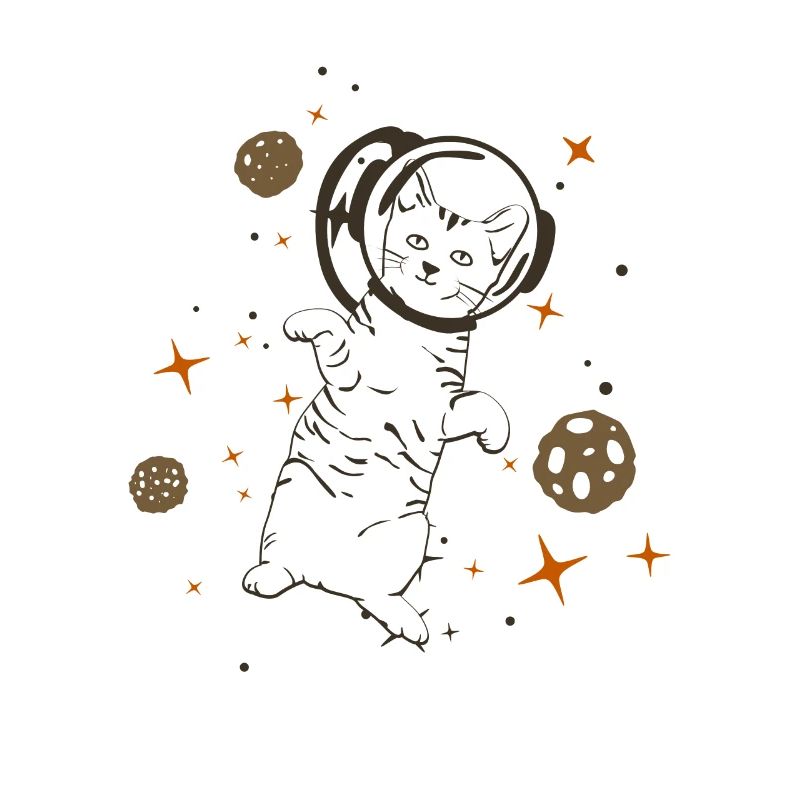 Cadeau de l'espace chat astronaute