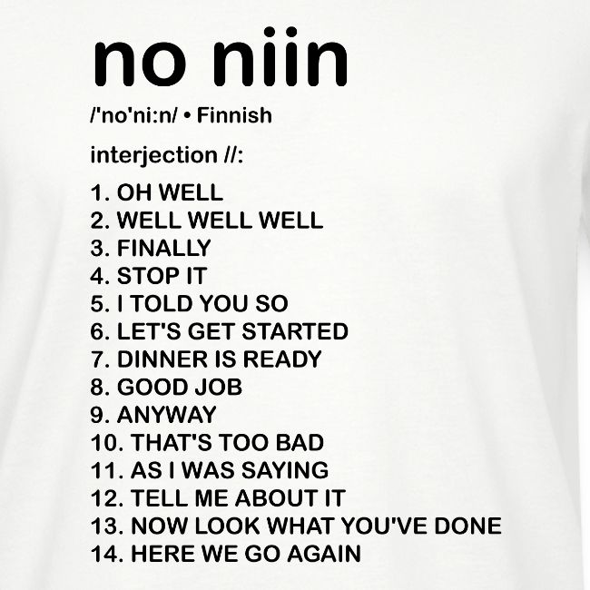 no niin in english