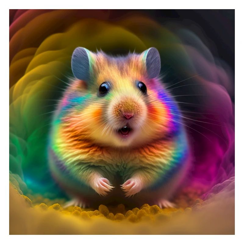 Farbiger Hamster, einzigartiges Design