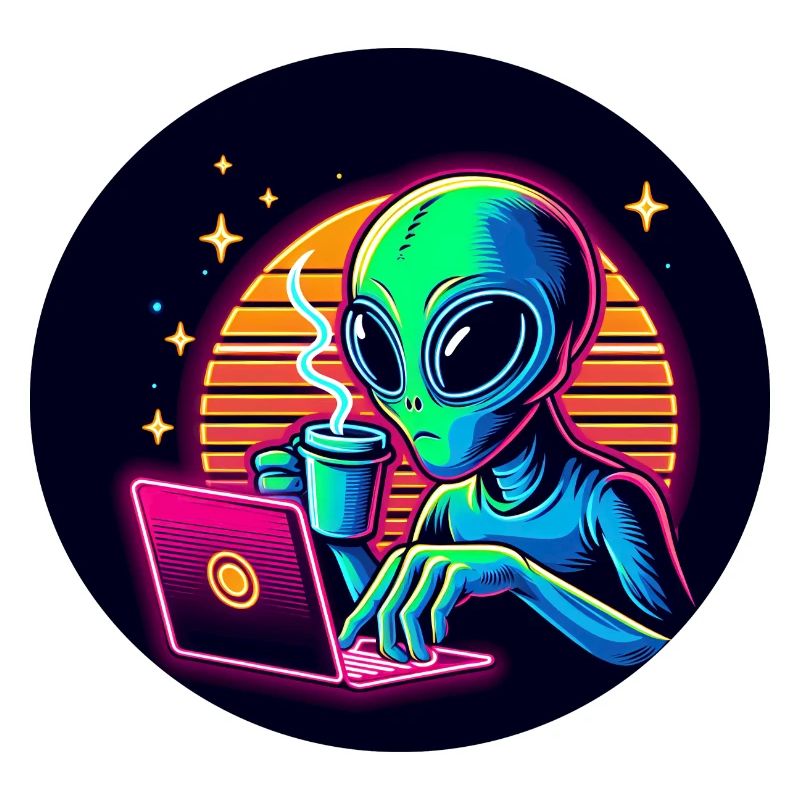 Alien bei der Arbeit