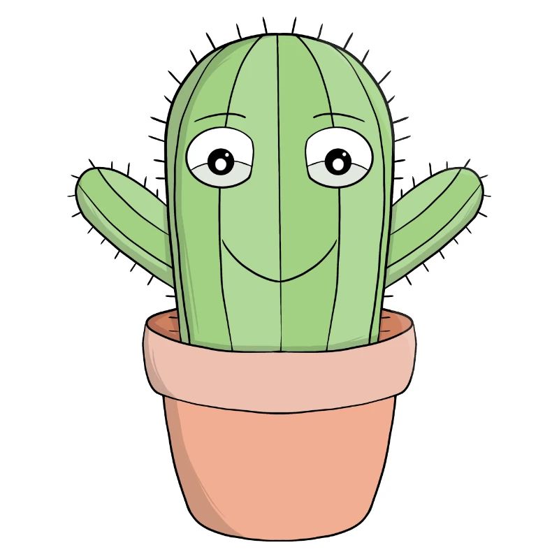 A cute smiling cactus