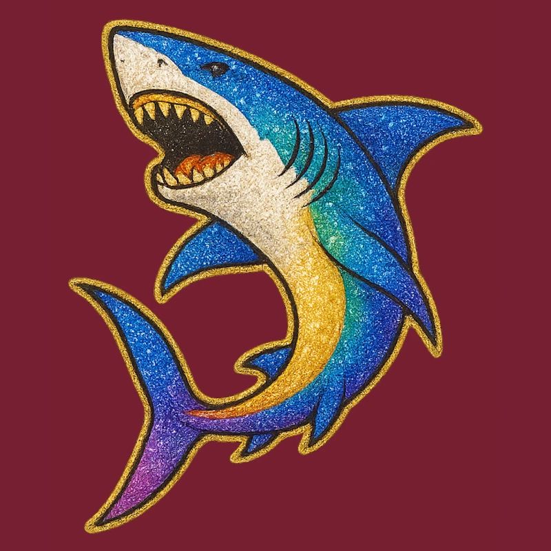 Hai | Rainbow Shark Patch Art
