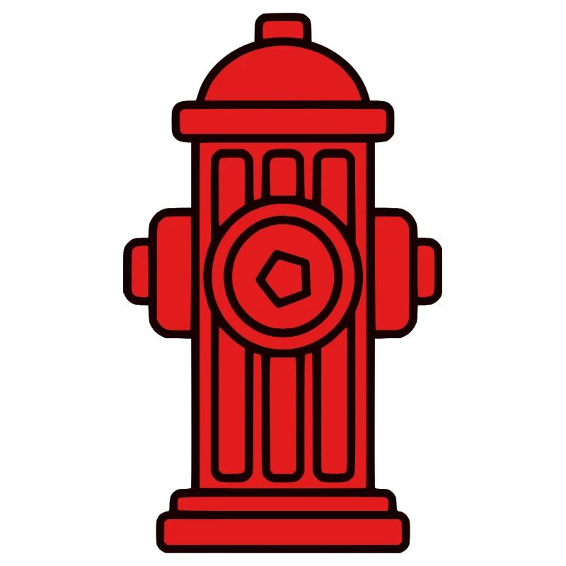 Classic Bold Red Fire Hydrant