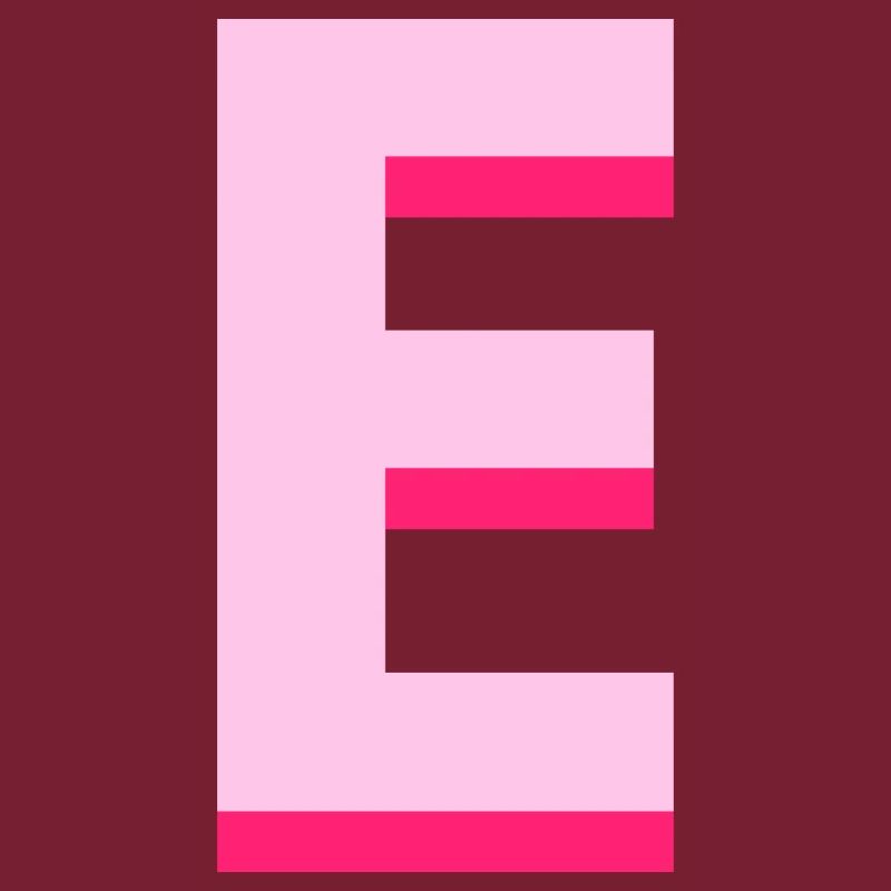 Lettre e rose pop et moderne