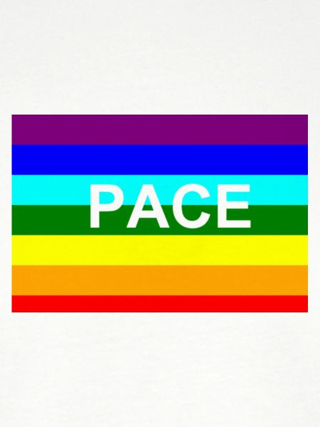 Peace / Pace-Regenbogen-Fahne