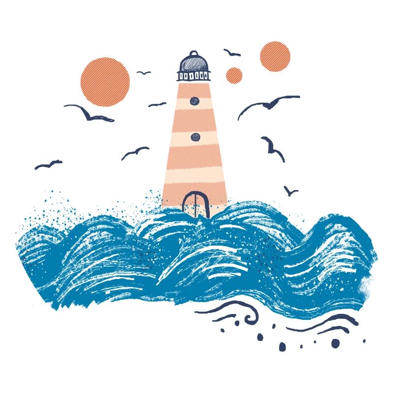 Lighthouse with seagulls