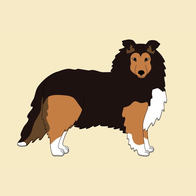 Pixel graphics Sheltie forward