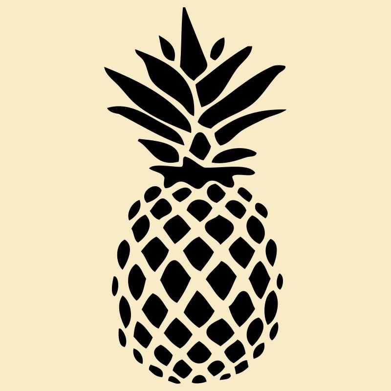 Ananas schwarz Silhouette