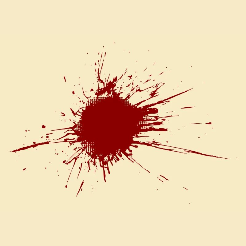 Blood Spatter From A Bullet Wound