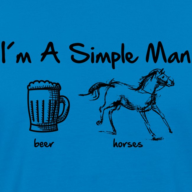 Vorschau: simple man pferd - Männer Bio-T-Shirt