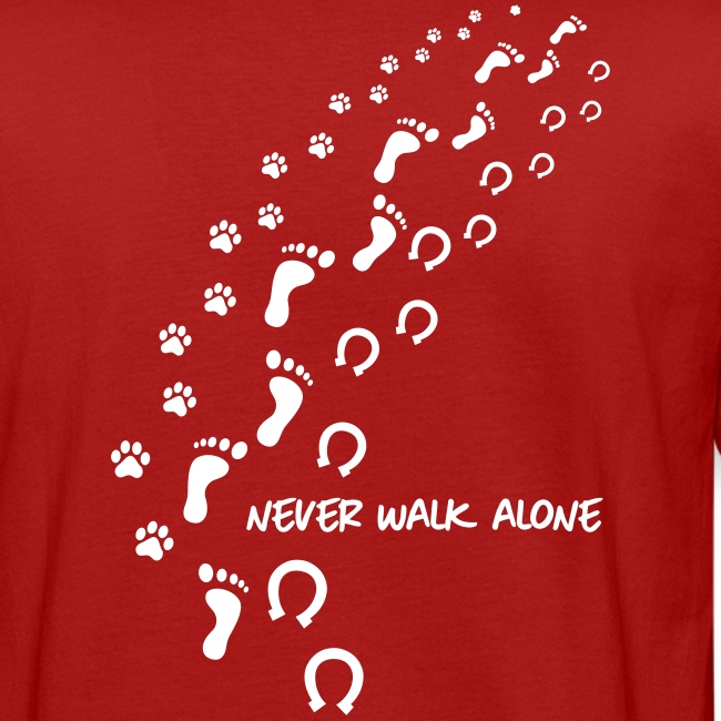 Vorschau: never walk alone hund pferd - Männer Bio-T-Shirt