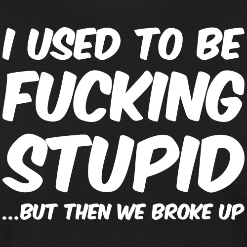 I used to be fucking stupid, but then we broke up