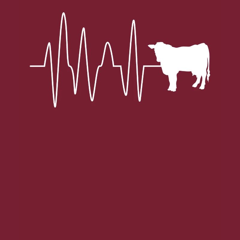 Herzschlag Herzlinie Herzfrequenz Kuh Bauer Shirt