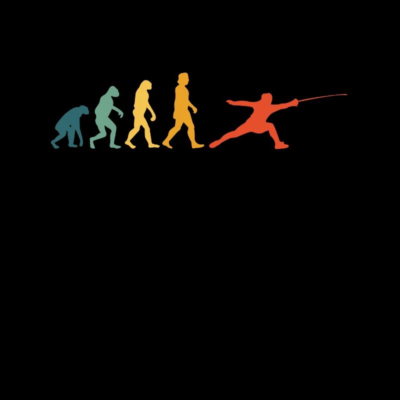Fechter Evolution Fechtkampf Fechten Vintage Retro