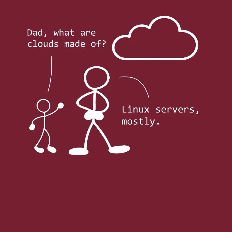 Cloud Witz ITler Programmierer Computerfachmann