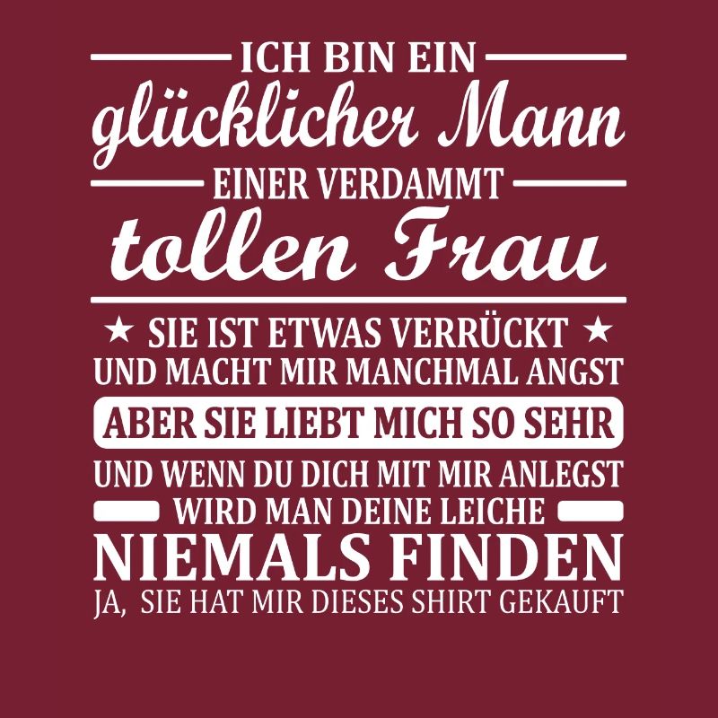 Mann Ehepartner Geschenk Glücklicher Ehemann Kerl