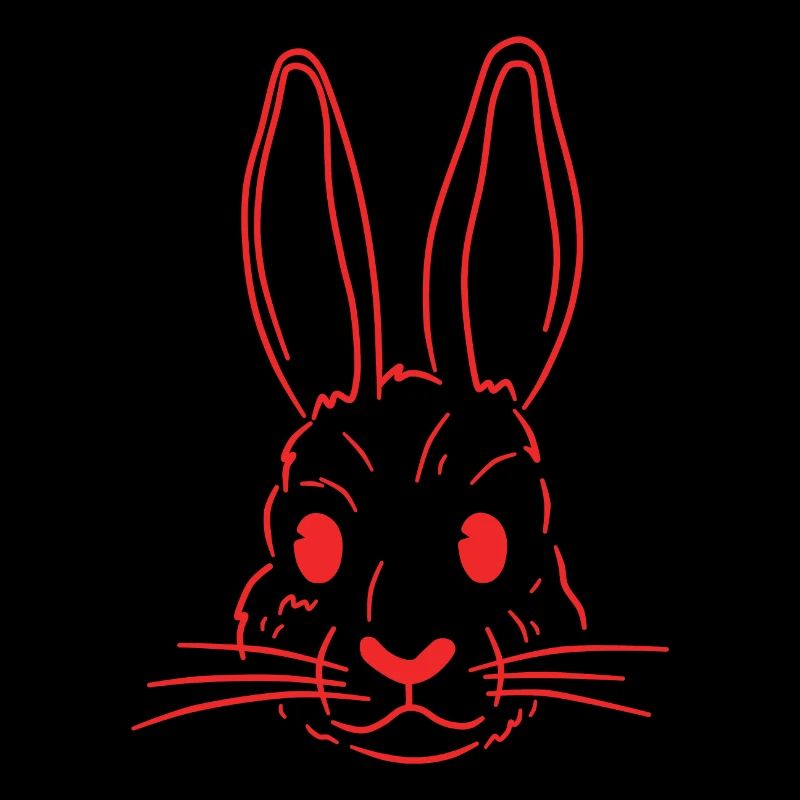 head drawing rabbit gift artwork