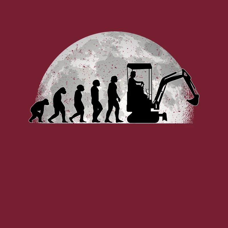 Baggerführer Bagger Evolution Mond Baggerfahrer