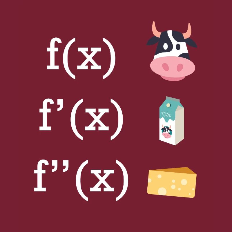 Facture infinitésimale vache fromage lait prof de maths