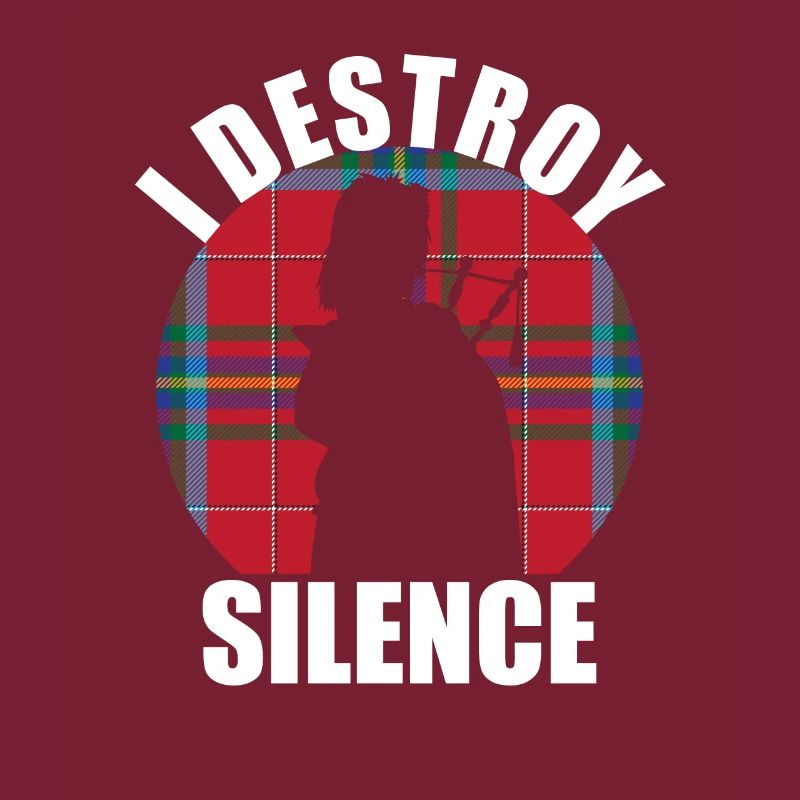 « I Destroy Silence » drôle de conception de cornemuse