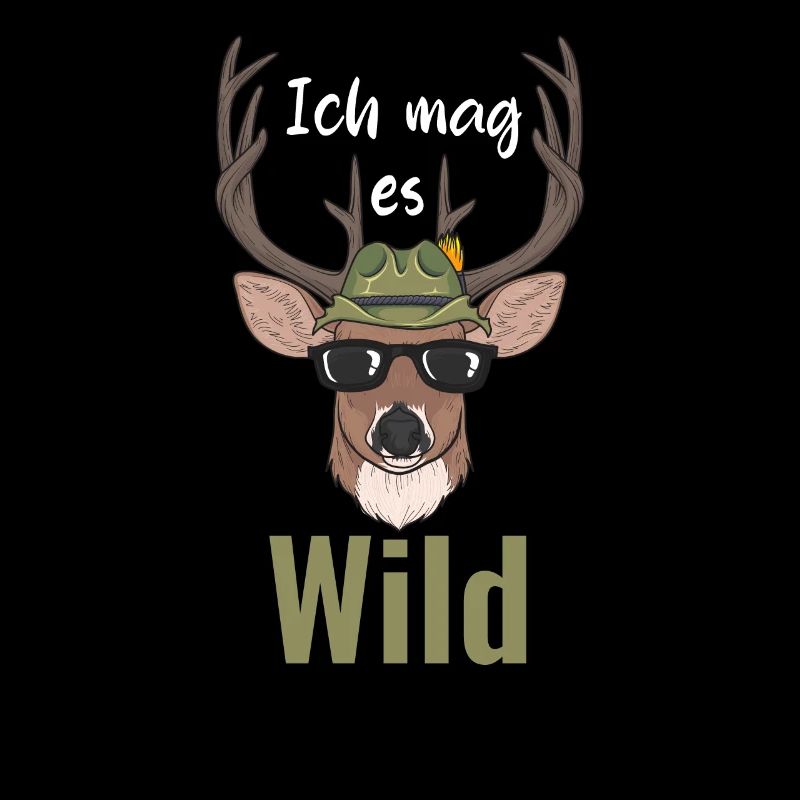 Ich mag es Wild Hirsch Jäger Jagd Wald