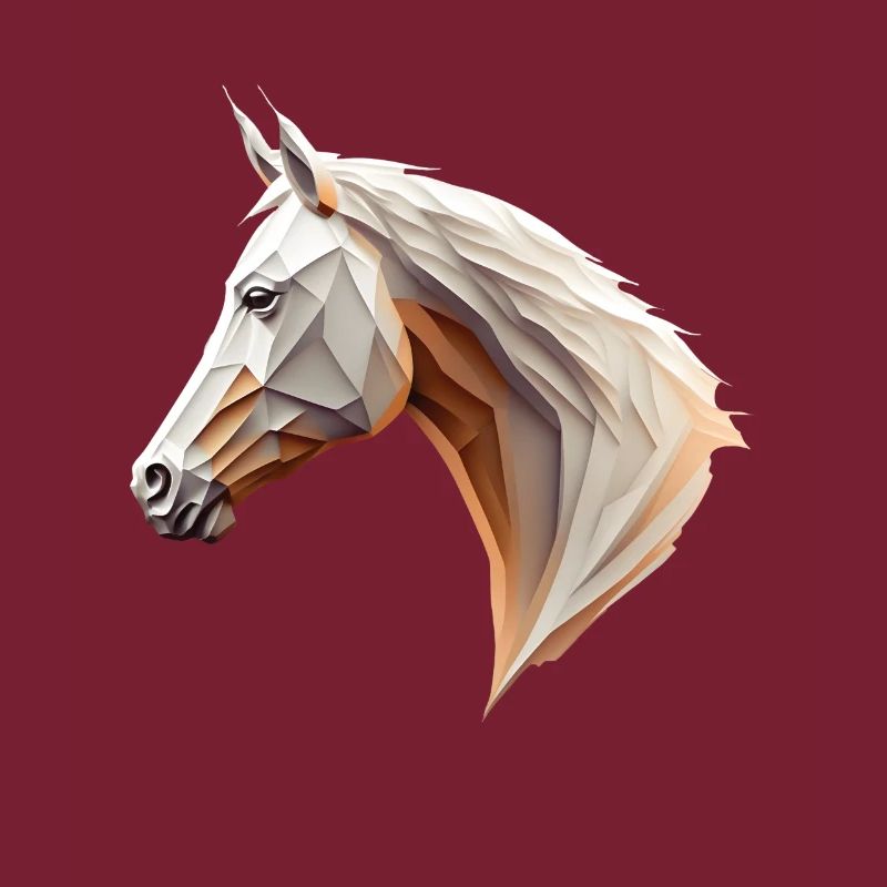 Polygon Pferdekopf Pferd horse head low poly