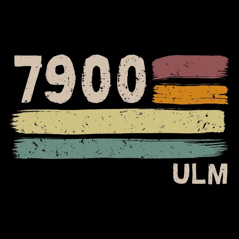 7900 Ulm Retro Postleitzahlen Alte PLZ Vintage