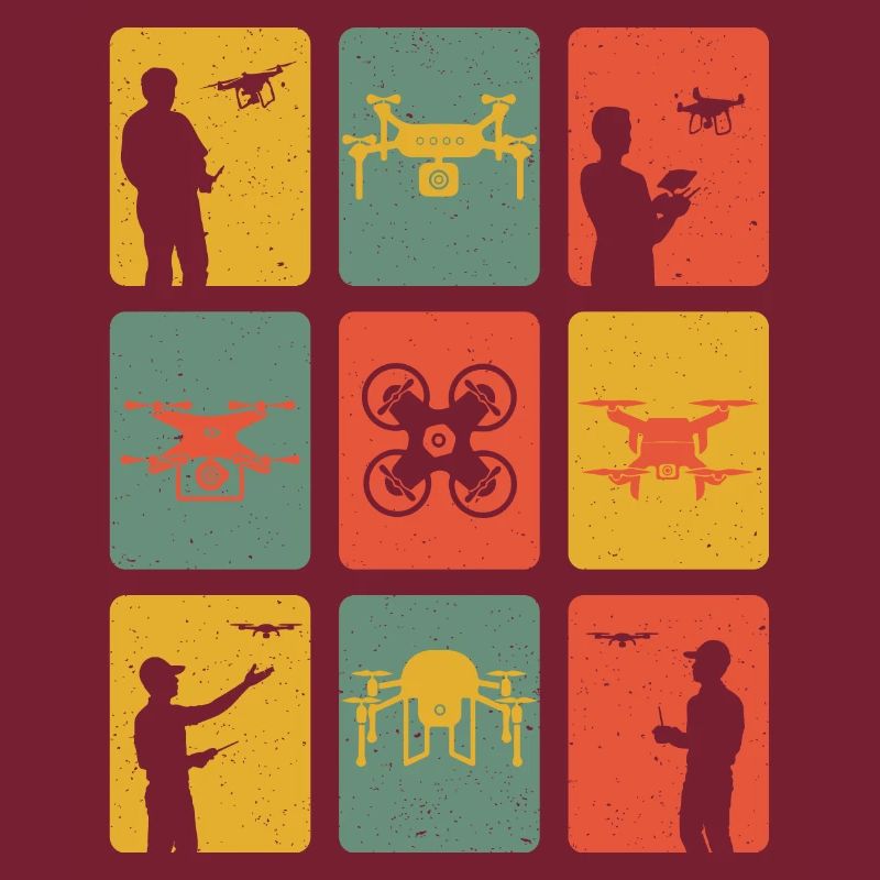 Drones rétro drones pilote Quadrocopter drones