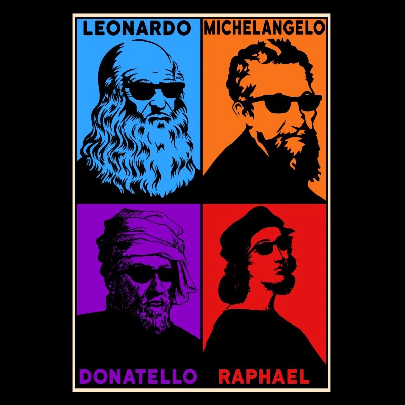 Leonardo Michelangelo Donatello Raphael