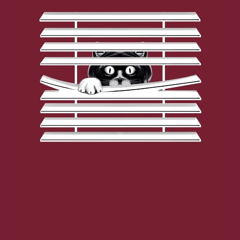 Tshirt Curious Cat Chat Noir Drôle