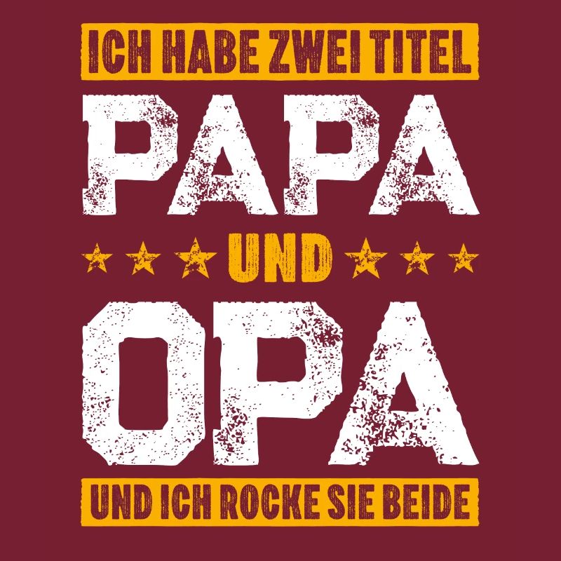 Papa Opa zwei Titel Vatertag Opa Loading Geschenk