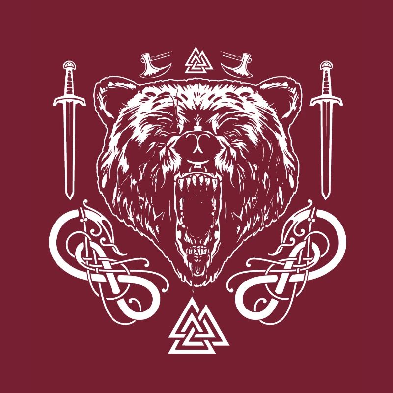 VIKING WIKINGER BEAR RINGERIKE VALKNUT SWORD AX