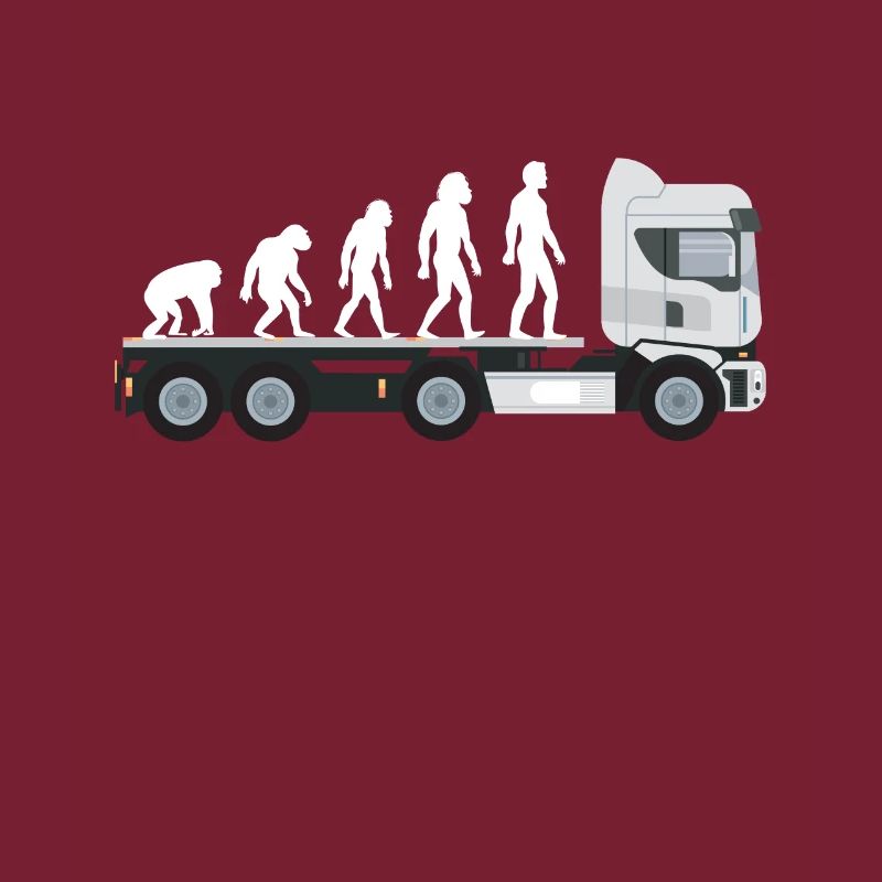 LKW Fahrer Trucker Evolution Geschenk